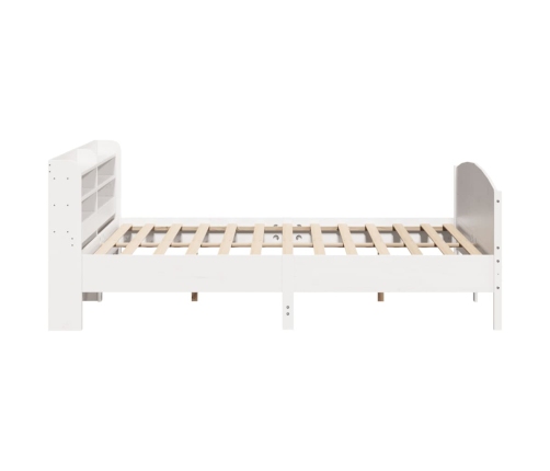 Estructura de cama sin colchón madera maciza blanca 200x200 cm