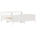 Cama sin colchón madera maciza de pino blanca 180x200 cm