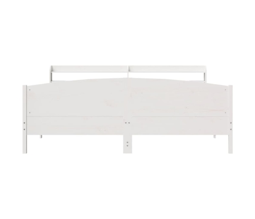 Cama sin colchón madera maciza de pino blanca 180x200 cm