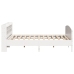 Cama sin colchón madera maciza de pino blanca 180x200 cm