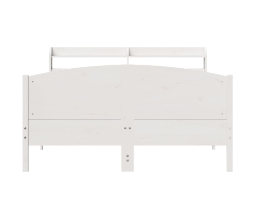 Estructura de cama sin colchón madera maciza de pino 160x200 cm