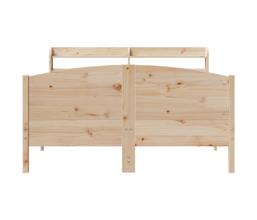 Estructura de cama sin colchón madera de pino blanco 150x200 cm