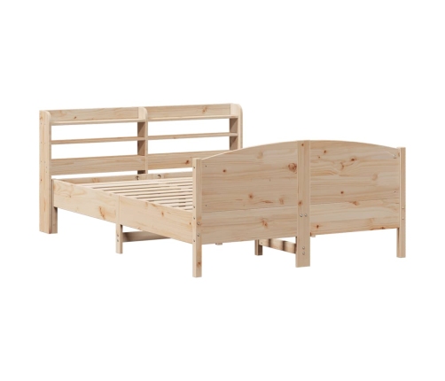 Estructura de cama sin colchón madera de pino maciza 120x200 cm