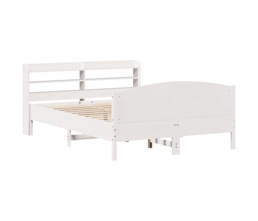 Estructura de cama sin colchón madera de pino blanca 120x200 cm
