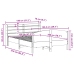 Estructura de cama sin colchón madera de pino blanca 120x200 cm