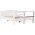 Estructura de cama sin colchón madera de pino blanca 120x200 cm