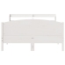 Estructura de cama sin colchón madera de pino blanca 140x190 cm