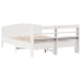 Estructura de cama sin colchón madera de pino blanca 140x190 cm