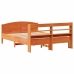 Estructura de cama sin colchón madera maciza marrón 135x190 cm