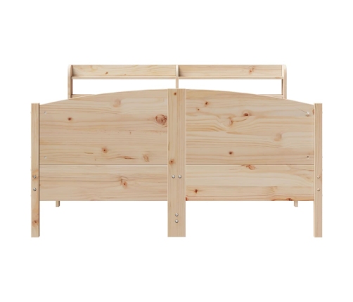 Estructura de cama sin colchón madera maciza de pino 120x190 cm