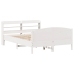 Estructura de cama sin colchón madera maciza blanca 120x190 cm