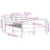 Estructura de cama sin colchón madera maciza blanca 120x190 cm