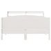 Estructura de cama sin colchón madera maciza blanca 120x190 cm