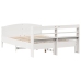 Estructura de cama sin colchón madera maciza blanca 120x190 cm