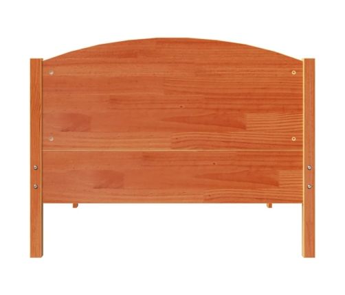 Cama sin colchón madera maciza de pino marrón cera 100x200 cm