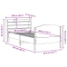 Estructura de cama sin colchón madera maciza de pino 90x200 cm