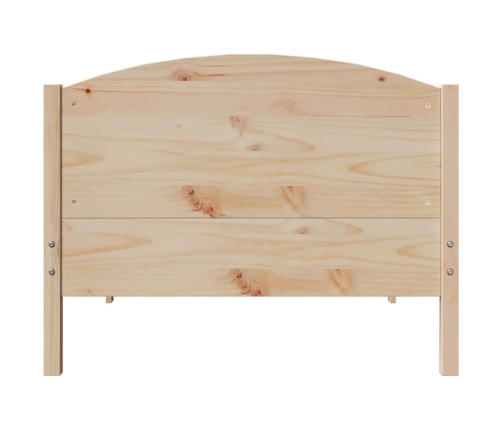 Estructura de cama sin colchón madera maciza de pino 90x200 cm