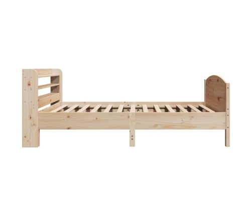 Estructura de cama sin colchón madera maciza de pino 90x200 cm