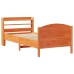 Estructura de cama sin colchón madera de pino marrón 90x200 cm