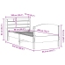 Estructura de cama sin colchón madera de pino marrón 90x200 cm