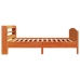 Estructura de cama sin colchón madera de pino marrón 90x200 cm
