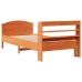Estructura de cama sin colchón madera de pino marrón 90x200 cm