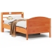 Estructura de cama sin colchón madera maciza marrón 90x190 cm