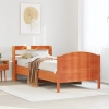 Estructura de cama sin colchón madera maciza marrón 90x190 cm