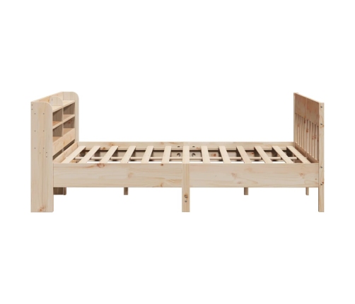 Estructura de cama sin colchón madera maciza de pino 200x200 cm