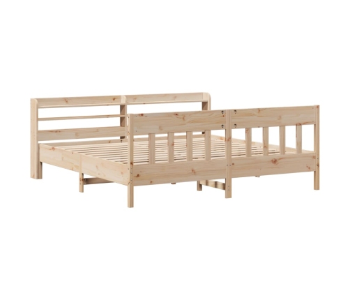 Estructura de cama sin colchón madera maciza de pino 180x200 cm