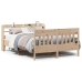 Estructura de cama sin colchón madera de pino blanca 140x200 cm