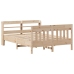 Estructura de cama sin colchón madera de pino blanca 140x200 cm
