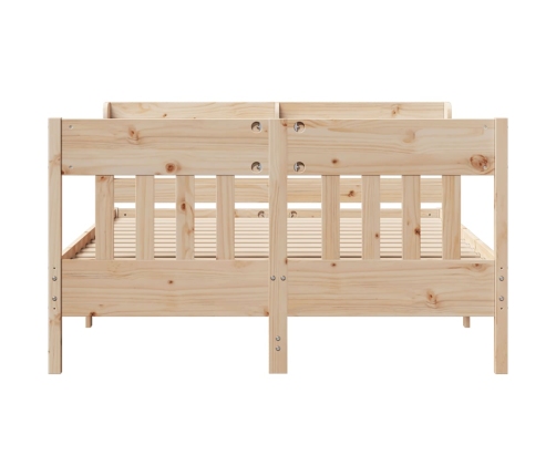 Estructura de cama sin colchón madera de pino blanca 140x200 cm