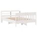 Estructura de cama sin colchón madera de pino blanca 140x200 cm