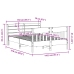 Estructura de cama sin colchón madera de pino blanca 140x200 cm