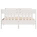 Estructura de cama sin colchón madera de pino blanca 140x200 cm