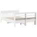 Estructura de cama sin colchón madera de pino blanca 140x200 cm