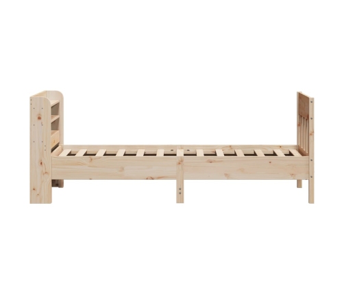 Estructura de cama sin colchón madera maciza de pino 100x200 cm