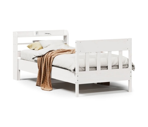 Estructura cama sin colchón madera maciza pino blanca 100x200cm
