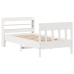 Estructura cama sin colchón madera maciza pino blanca 100x200cm
