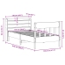 Estructura cama sin colchón madera maciza pino blanca 100x200cm