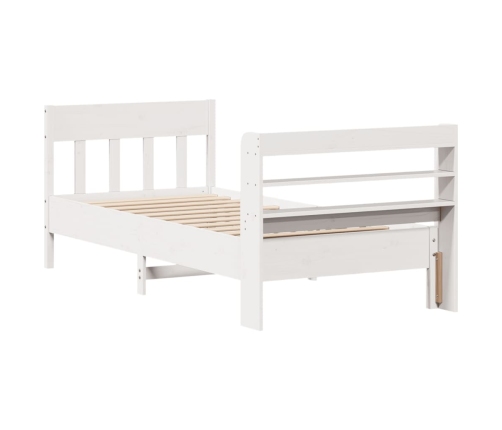 Estructura cama sin colchón madera maciza pino blanca 100x200cm