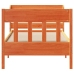 Cama sin colchón madera maciza de pino marrón cera 100x200 cm