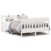 Estructura de cama sin colchón madera de pino blanca 140x190 cm