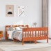 Estructura de cama sin colchón madera maciza marrón 120x190 cm