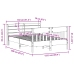 Estructura de cama sin colchón madera maciza marrón 120x190 cm