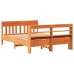 Estructura de cama sin colchón madera maciza marrón 120x190 cm