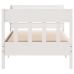 Estructura de cama sin colchón madera maciza blanca 90x190 cm