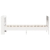 Estructura de cama sin colchón madera maciza blanca 90x190 cm