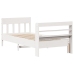 Estructura de cama sin colchón madera maciza blanca 90x190 cm